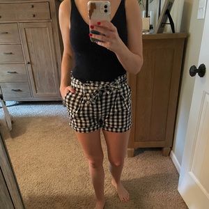 Gingham paper shorts